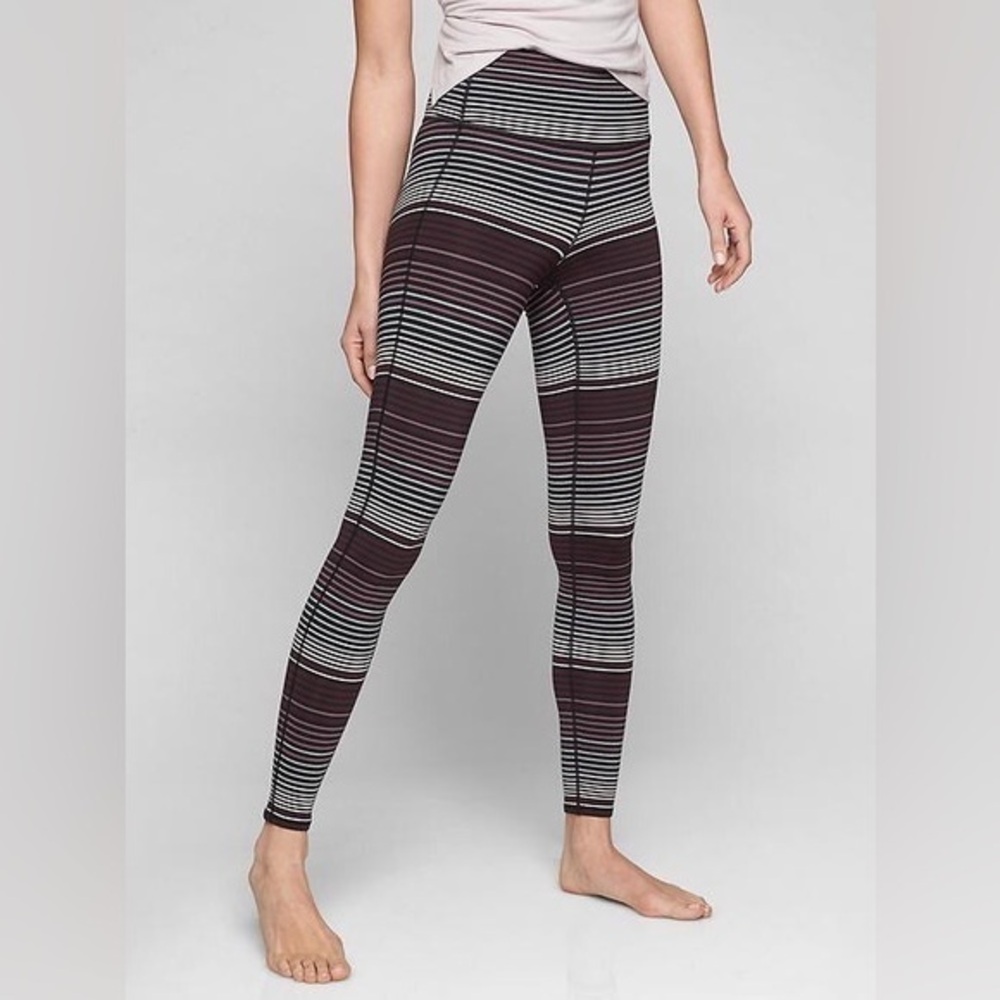 Athleta Athleta High Rise Expanse Stripe Chaturange Tight Leggings Striped Small